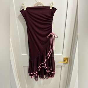 Vintage Y2K early 2000s maroon dress by City Triangles size small